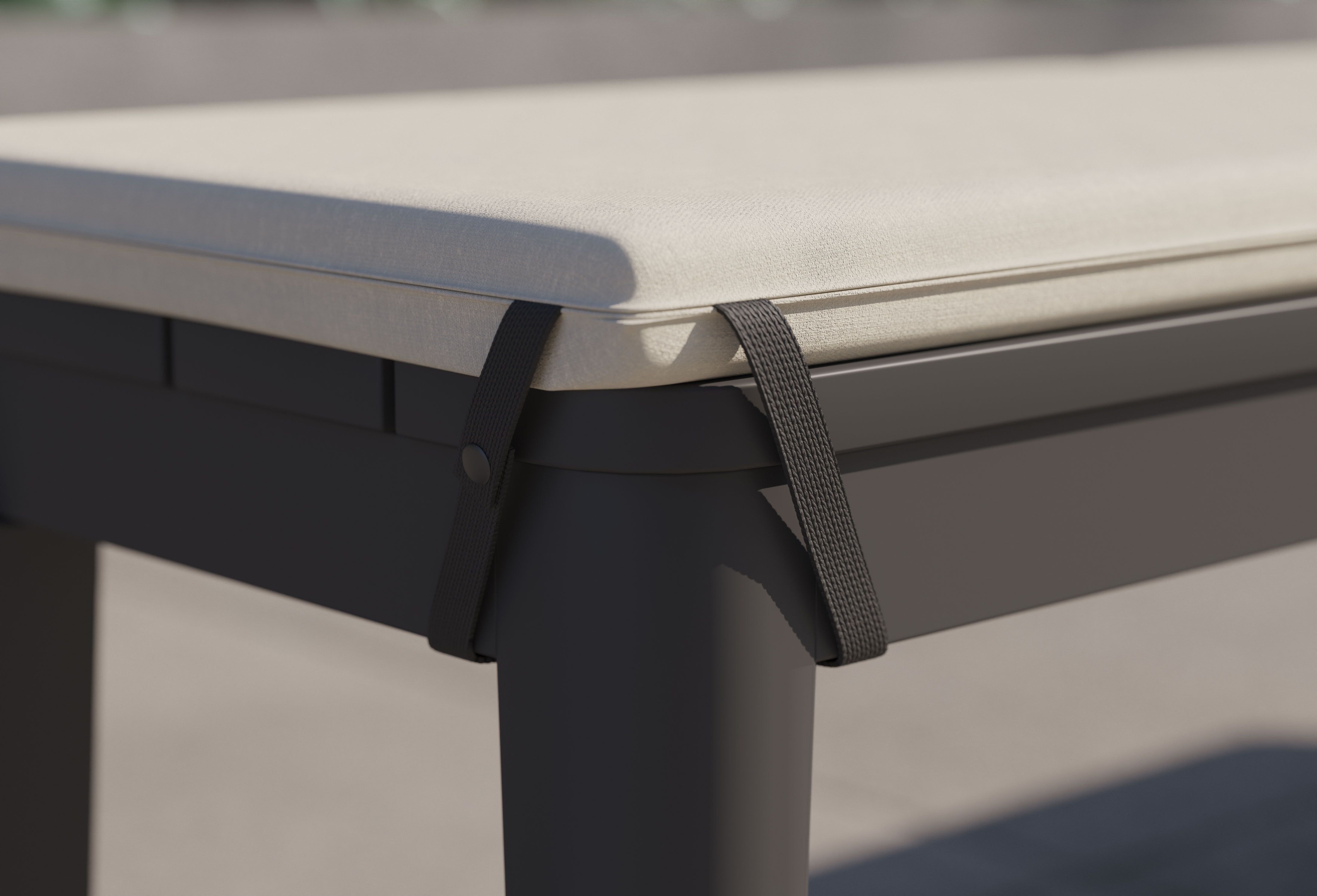 Aluminum Dining Bench Cushion #color_palisades cream
