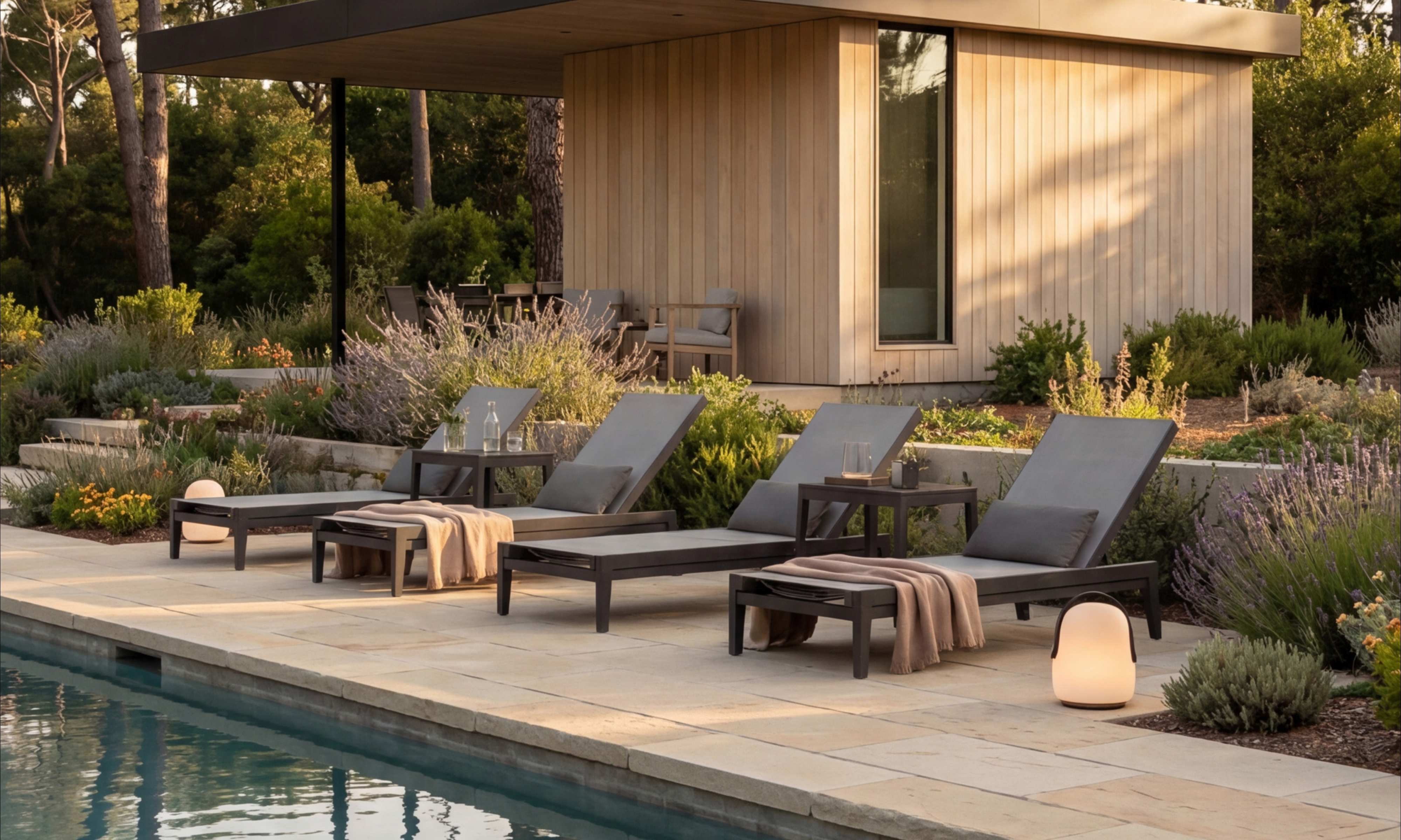 Aluminum Outdoor Infinity Chaise Lounge