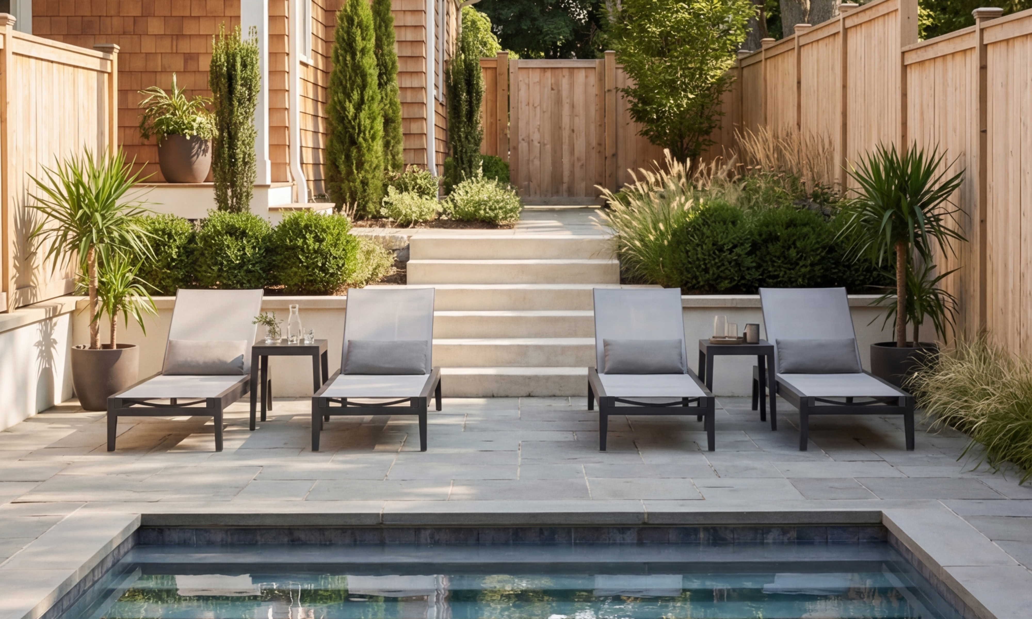 Aluminum Outdoor Infinity Chaise Lounge