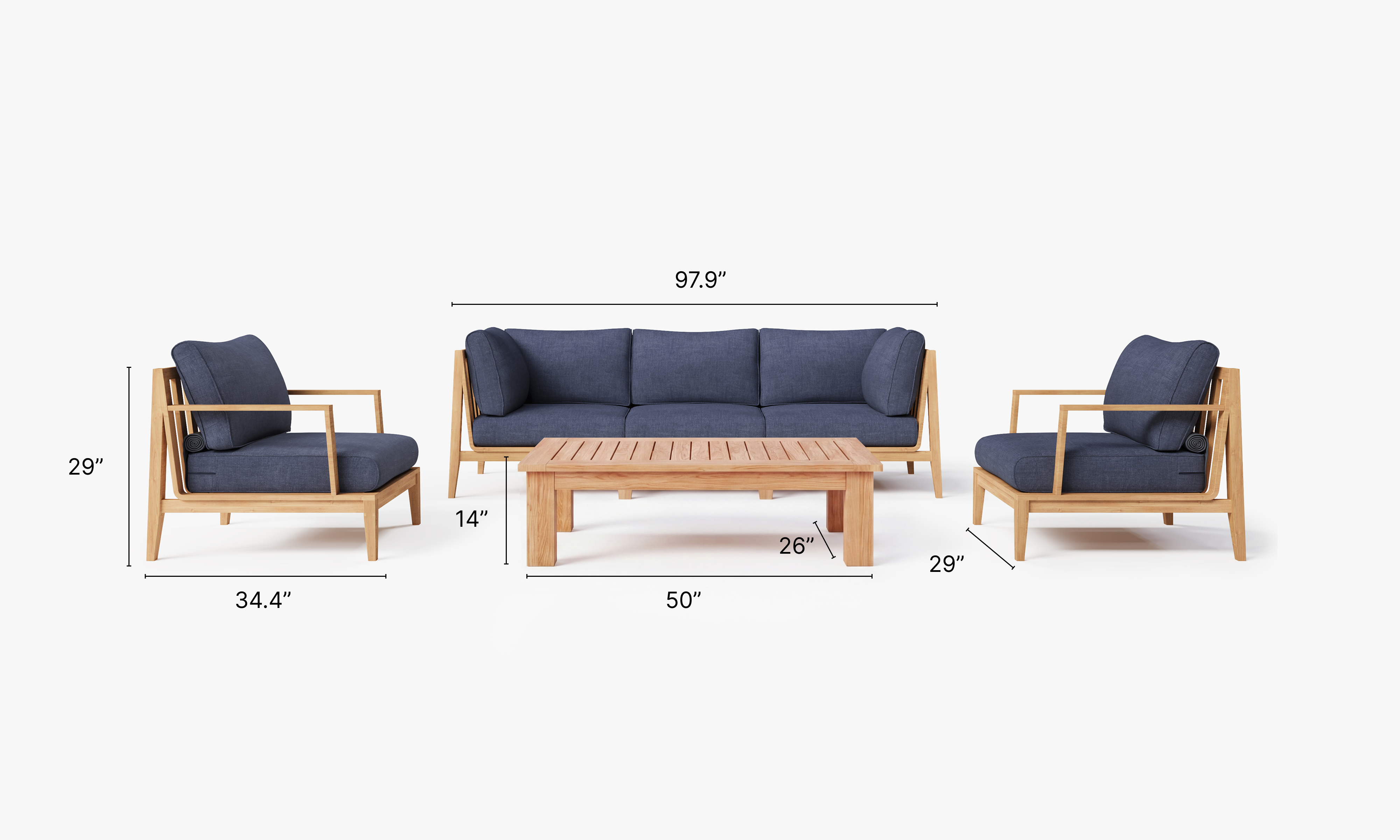 Outer-Deep-Sea-Navy-Teak-Sofa_Coffee-Table_Set2. #color_deep sea navy