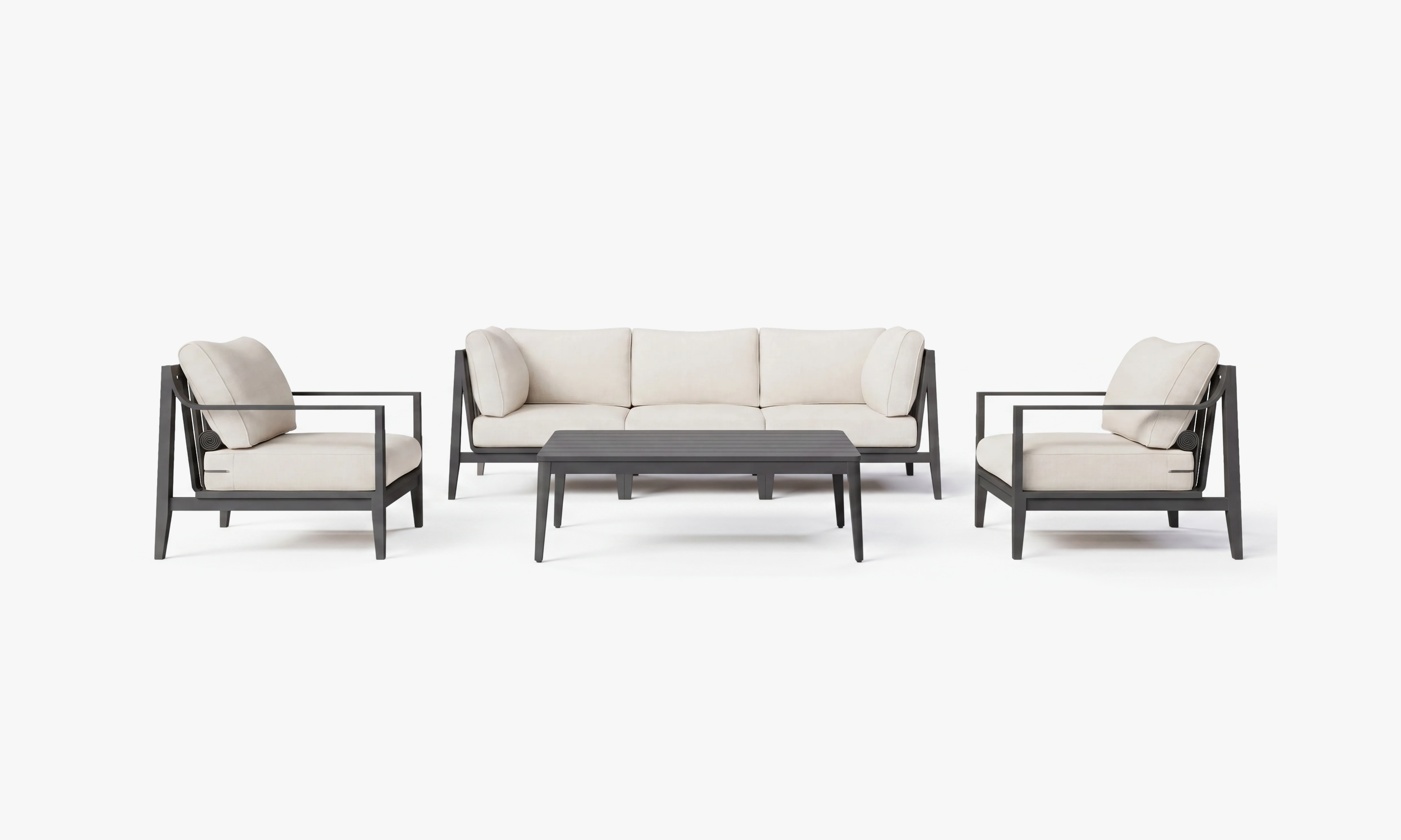 Outer-Palisades-Cream-Charcoal-Aluminum-Sofa_Coffee-Table-Set1. #color_palisades cream