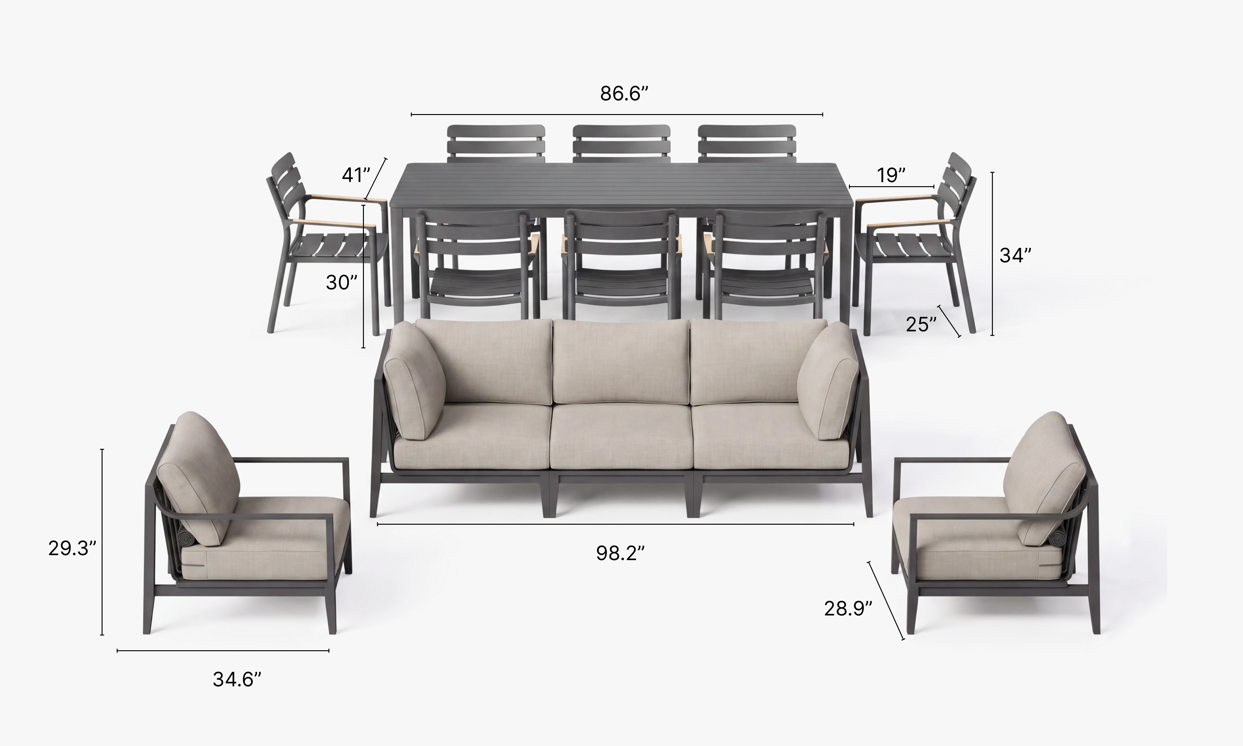 Outer-Sandstone-Gray-Charcoal-Aluminum-Sofa_8_Seat-Dining-Set2. #color_sandstone gray