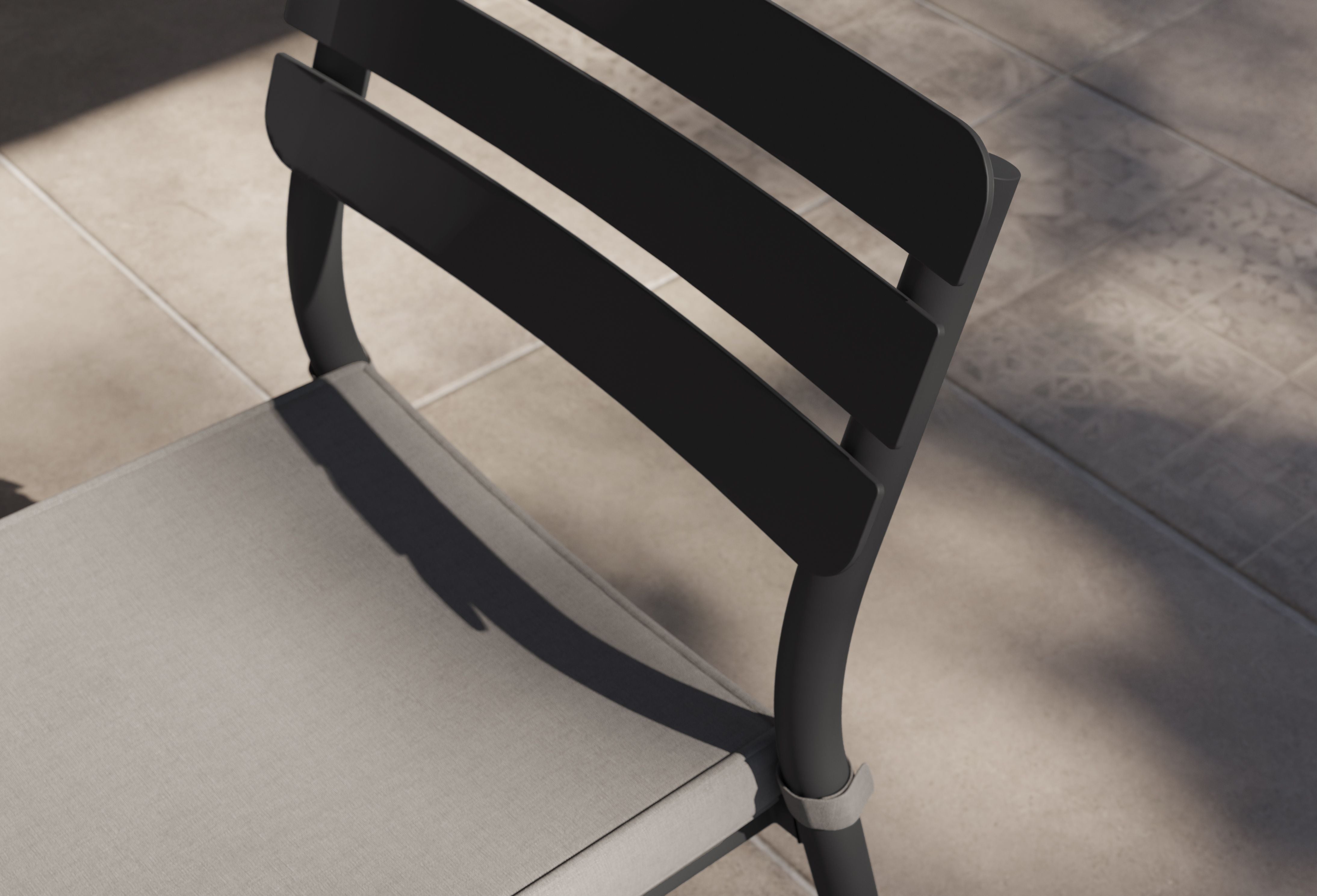 595 Dining Armless Chair #color_charcoal