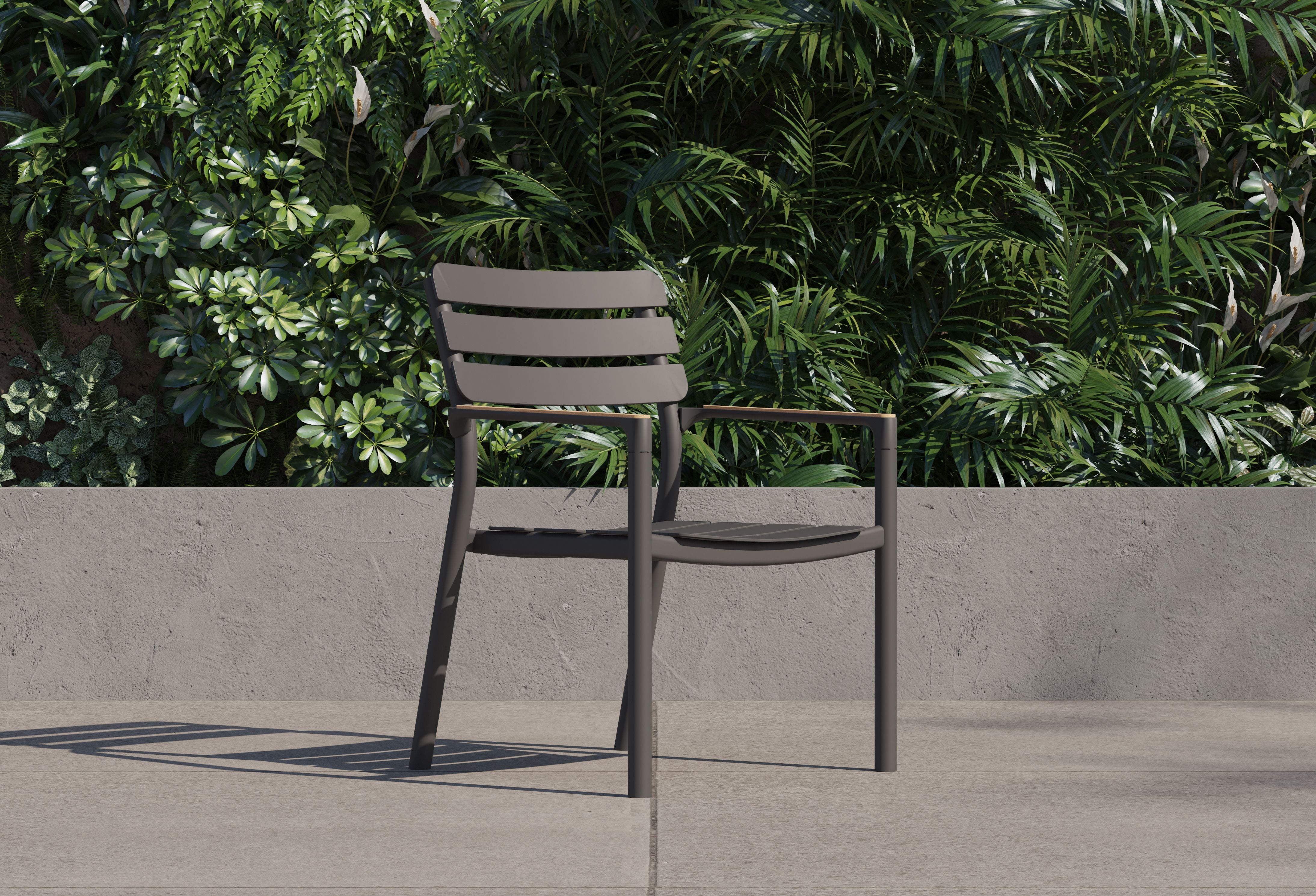 595 Dining Armchair #color_charcoal