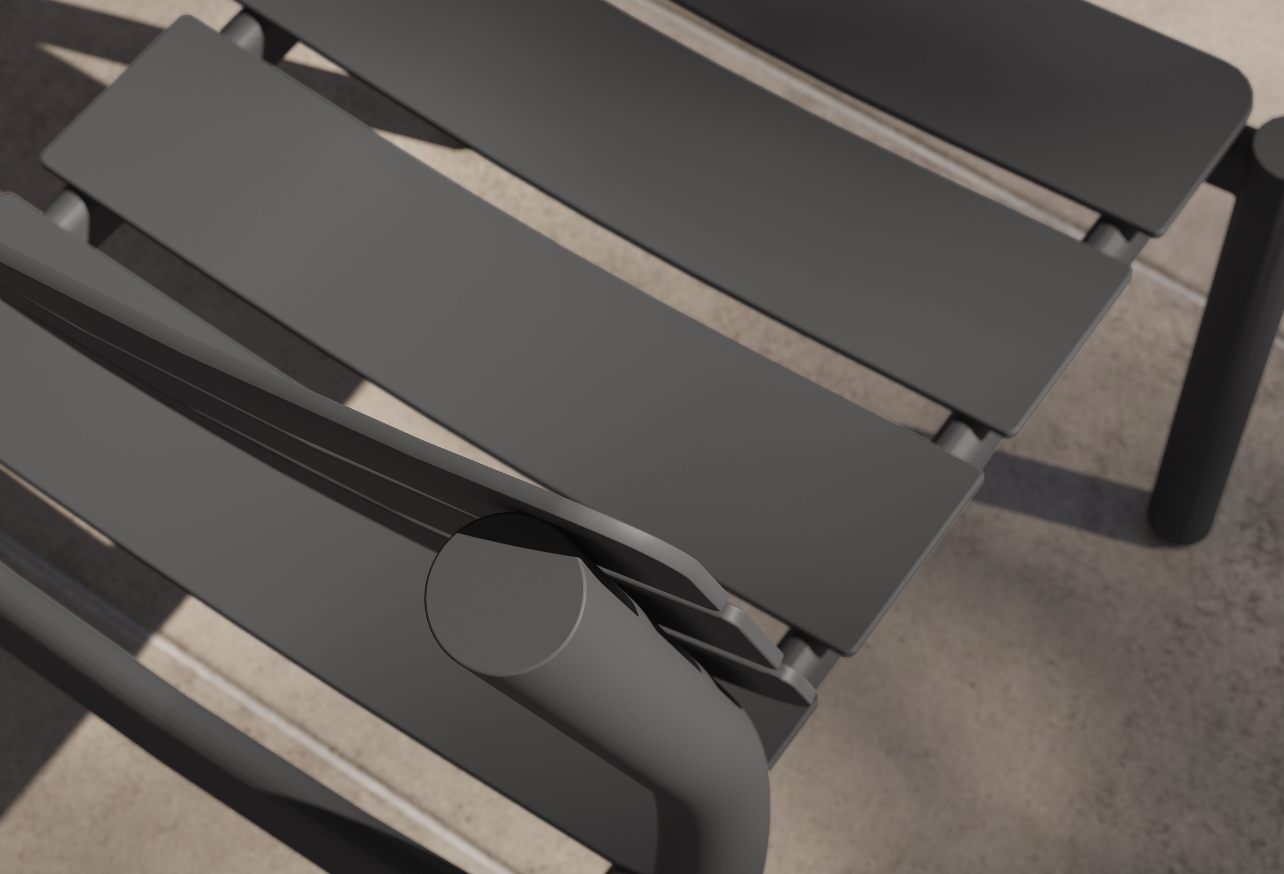 595 Dining Armless Chair #color_charcoal