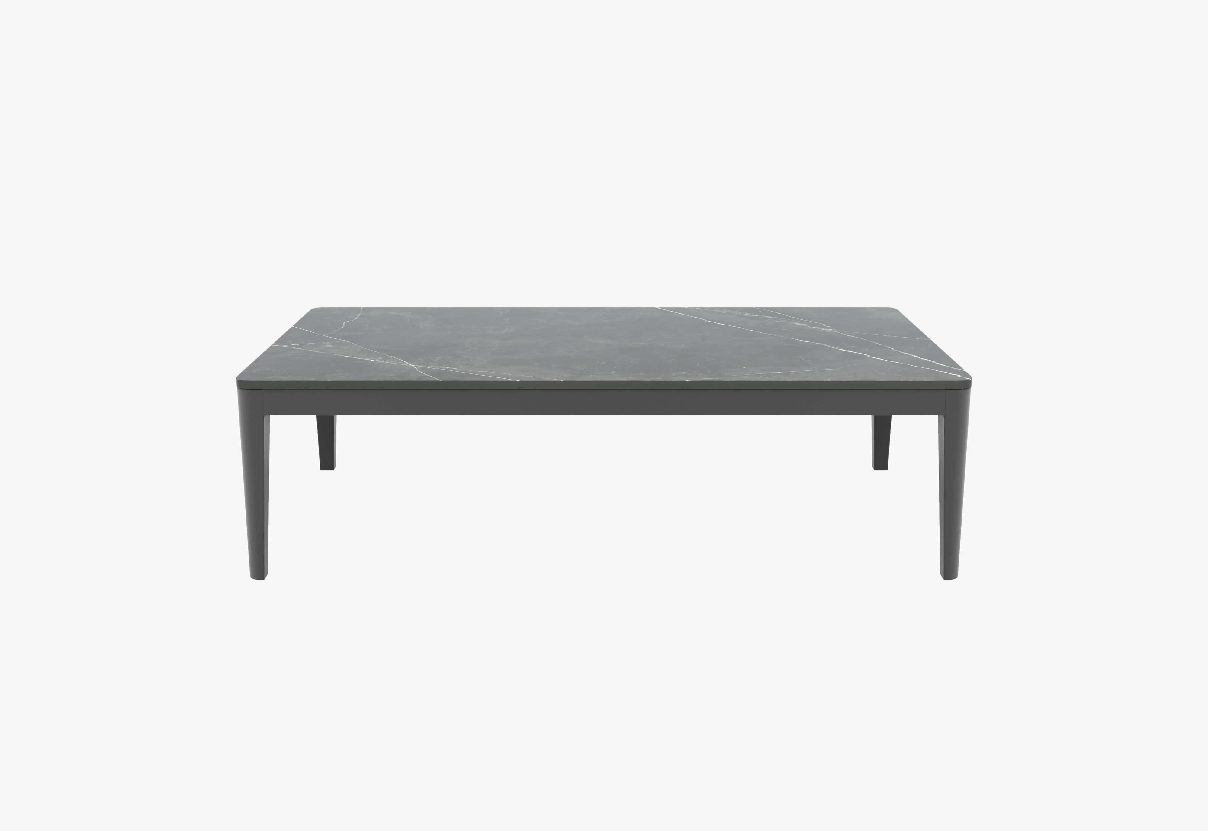 OuterStone coffee table, front view. #table color_mineral gray