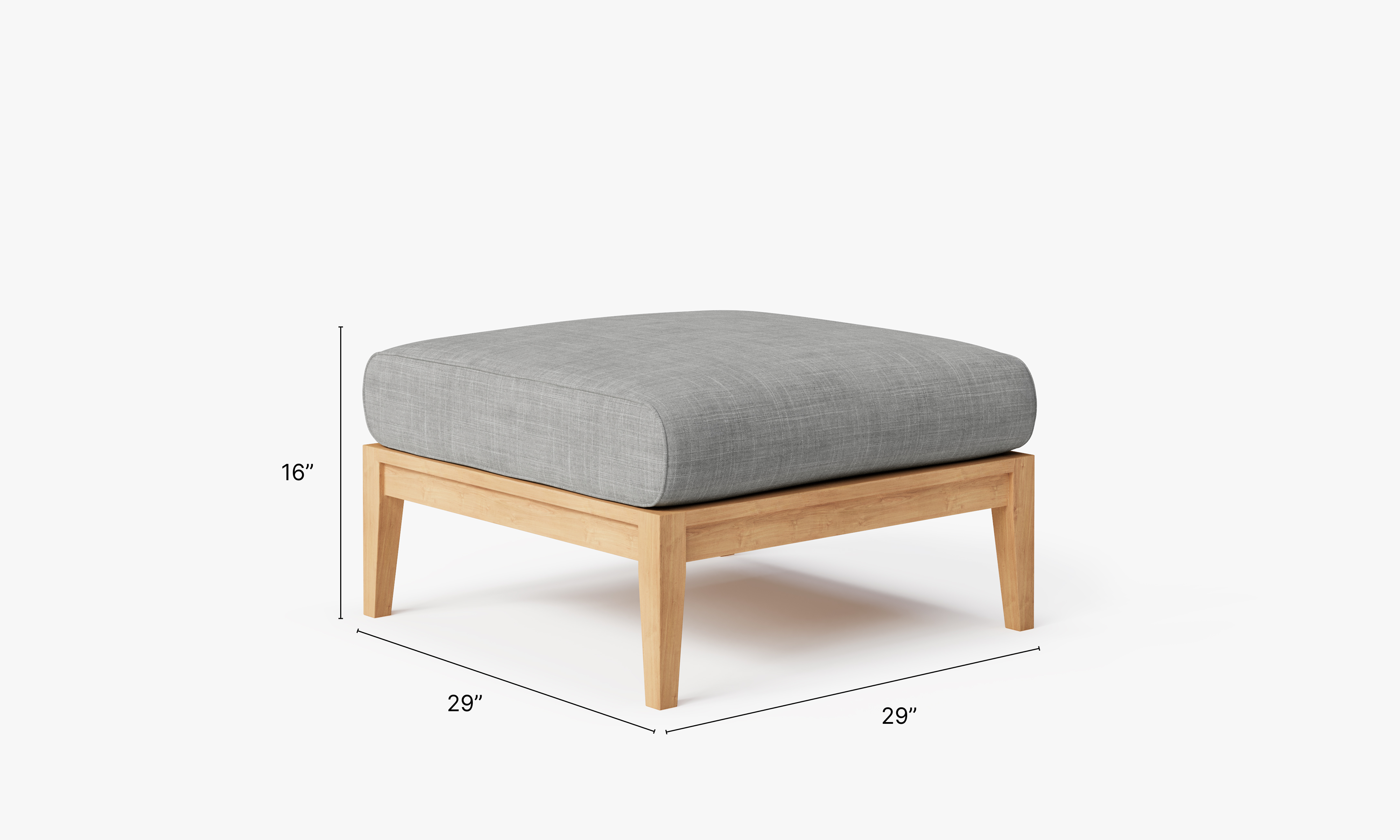 Teak outdoor sofa featuring a multifunctional design with a cushioned seat and backrest in a Pacific Fog Gray color, ideal for versatile outdoor use.-teak outdoor sofa-outer #color_pacific fog gray