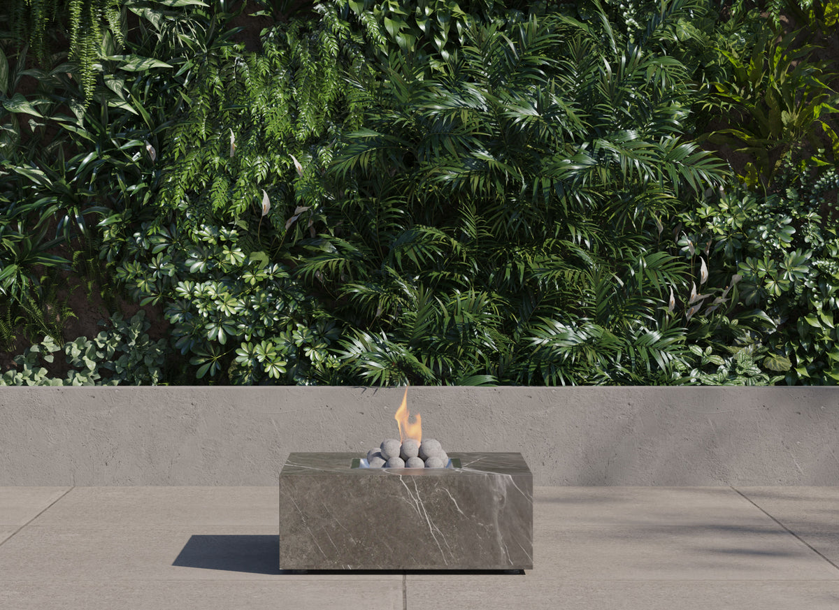 OuterStone square fire pit table product view