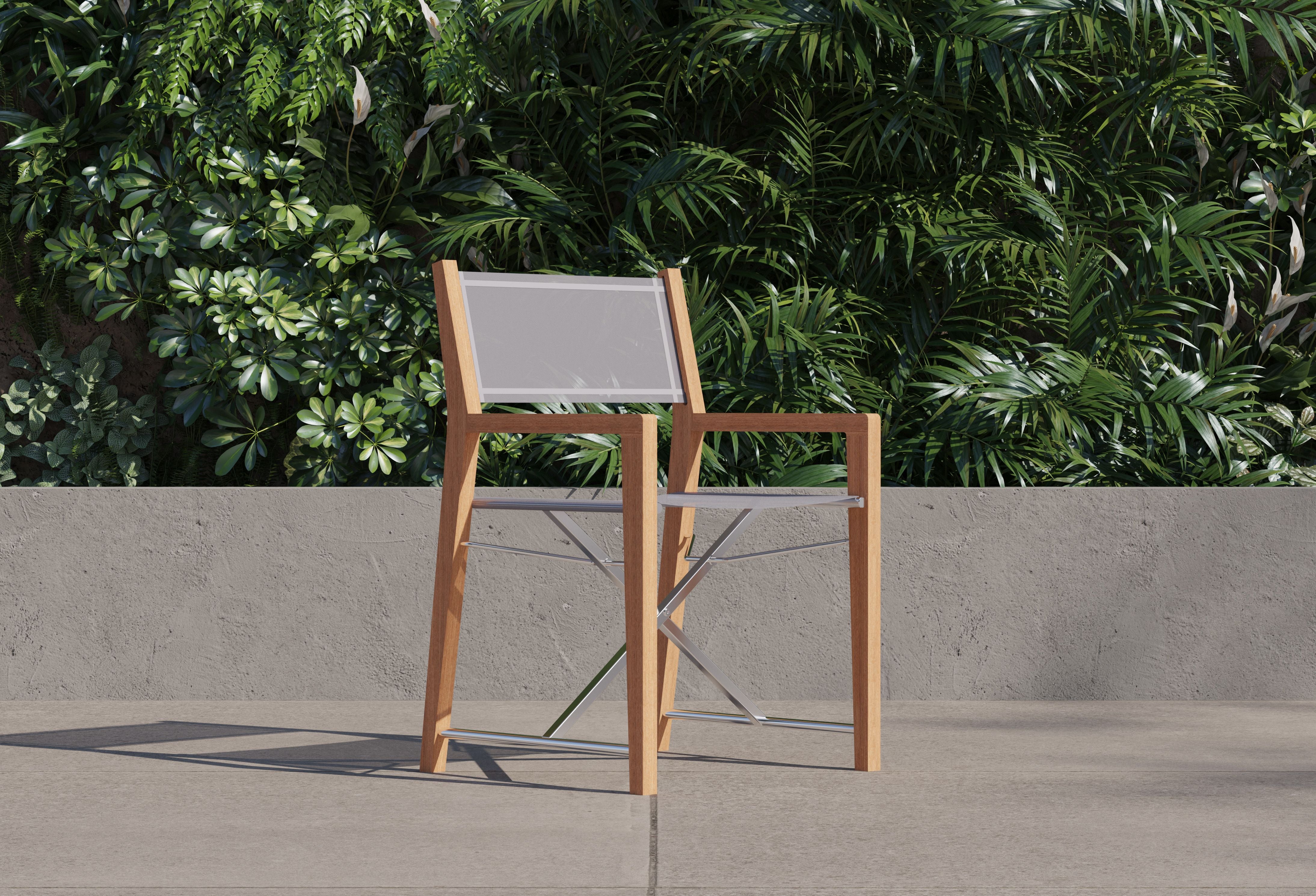 Teak Dining Director’s Chair #color_gray