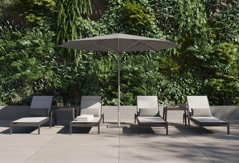 Charcoal Aluminum Outdoor Chaise Lounge with OuterShell® | Outer