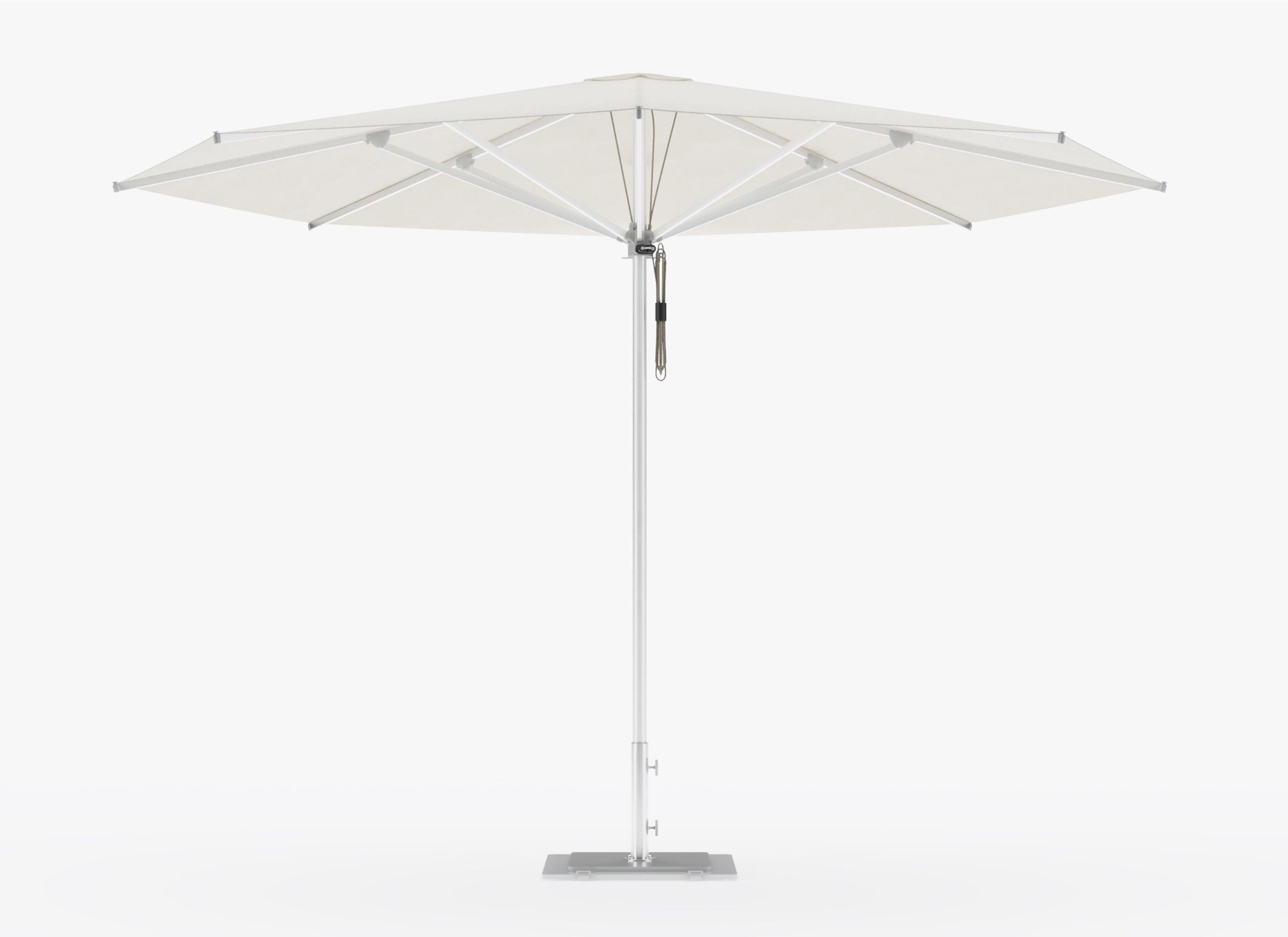 Marine-Grade Aluminum Outdoor Umbrella #style_round - white